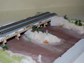 Bridge with bushes